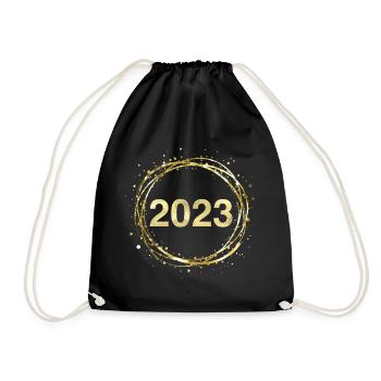 2023 - Drawstring Bag - black - Front