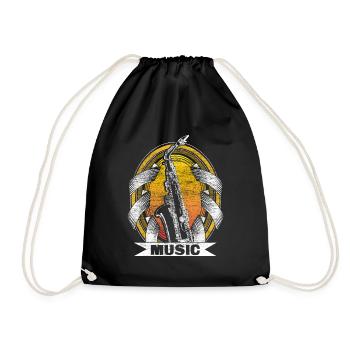 Saxophone Saxophoniste Musique Idée Cadeau - Sac de sport léger - noir - Devant