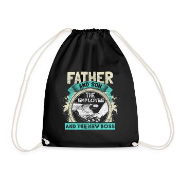 Père Fils Nouveau-né Idée cadeau de famille - Sac de sport léger - noir - Devant