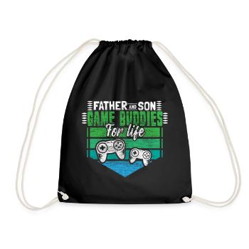Famille père et fils - Sac de sport léger - noir - Devant