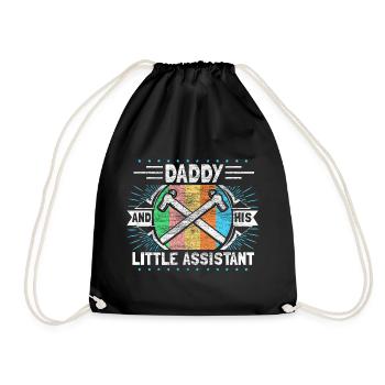 Vater & Sohn Kind Daddy - Turnbeutel - Schwarz - Vorne