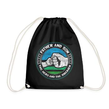 Père Fils Naissance Famille Cadeau - Sac de sport léger - noir - Devant