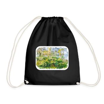 Angleterre Royaume-Uni Aquarelle Esquisse Dessinée à la main Peinture - Sac de sport léger - noir - Devant