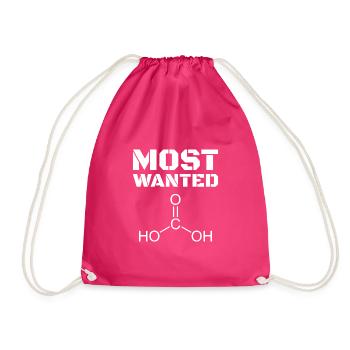 Most Wanted Carbonic Acid H2CO3 - Drawstring Bag - fuchsia - Front