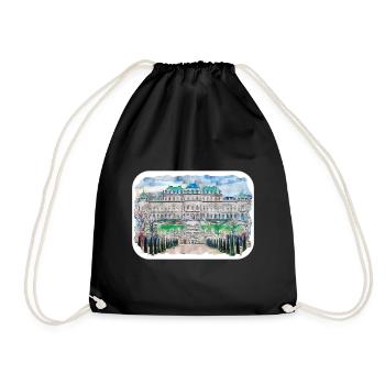 Vienna Austria Watercolor Sketch Drawn Illustratio - Drawstring Bag - black - Front