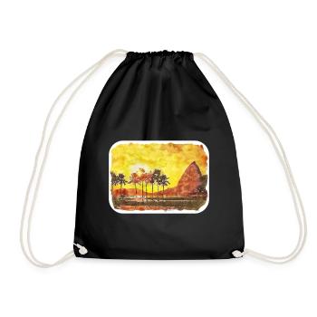Rio de Janeiro Brésil Aquarelle Dessin - Sac de sport léger - noir - Devant