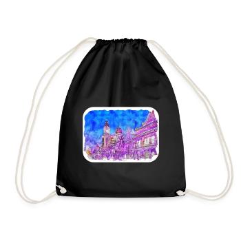 Malaisie Aquarelle Esquisse Dessinée à la Main Illustration - Sac de sport léger - noir - Devant