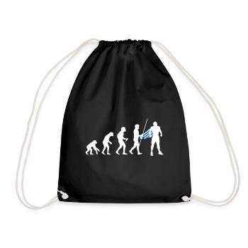 Greek Evolution Superhero Greek Flag - Drawstring Bag - black - Front