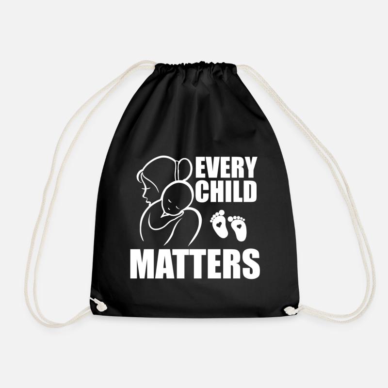 every child matters - Drawstring Bag - black