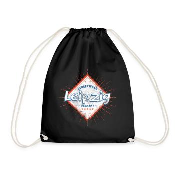 Leipzig Germany City Skyline Home Love - Drawstring Bag - black - Front