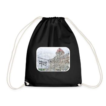 Mumbai Inde Aquarelle Esquisse Dessinée Peinture - Sac de sport léger - noir - Devant