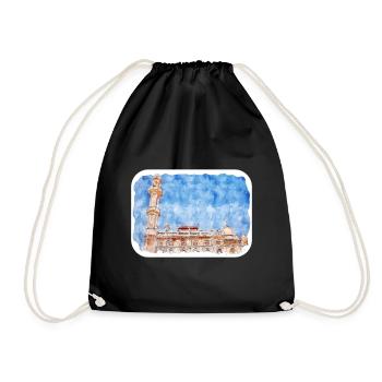 Mumbai Inde Aquarelle Esquisse Dessinée Peinture - Sac de sport léger - noir - Devant