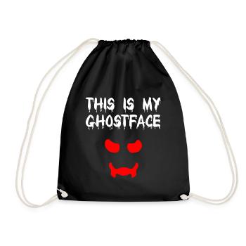 lustige Tees, Sprüche, Halloween Outfits - Turnbeutel - Schwarz - Vorne