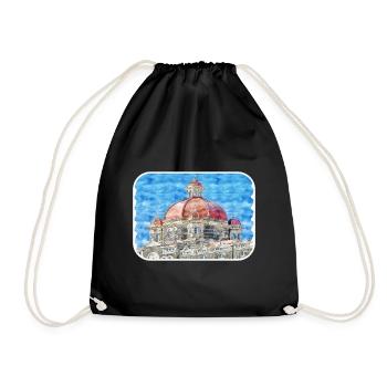 Mumbai Inde Aquarelle Esquisse Dessinée Peinture - Sac de sport léger - noir - Devant