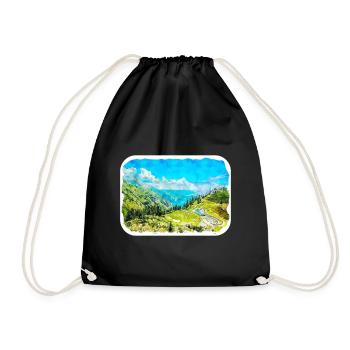 Indonésie Croquis Aquarelle Peinture Dessinée À La Main - Sac de sport léger - noir - Devant