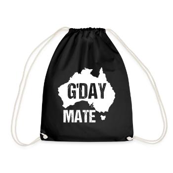 G'DAY MATE - Turnbeutel - Schwarz - Vorne