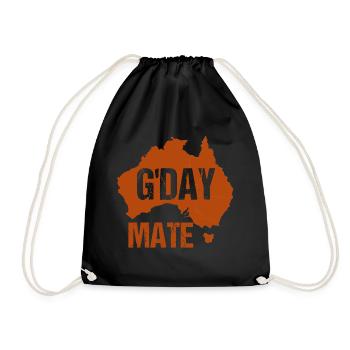 G'DAY MATE - Drawstring Bag - black - Front