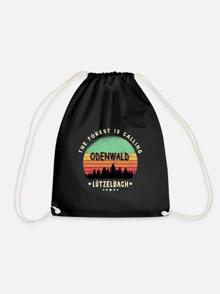 Lützelbach Odenwald Design - Turnbeutel - Schwarz