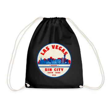 Logo cercle vintage de Sin City Skyline - Sac de sport léger - noir - Devant