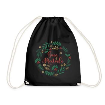 Merry Christmas T-Shirt Merry Christmas T-Shirt - Drawstring Bag - black - Front