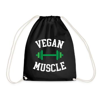 Muscle végétalien - Sac de sport léger - noir - Devant
