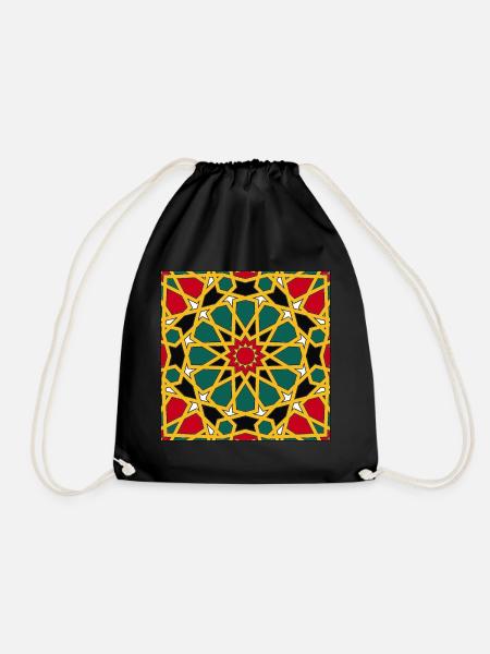 Géométrique islamique coloré royal - Sac de sport léger - noir