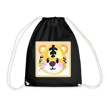 TIGER BABY KINDERGARTEN CHILD - Drawstring Bag - black - Front