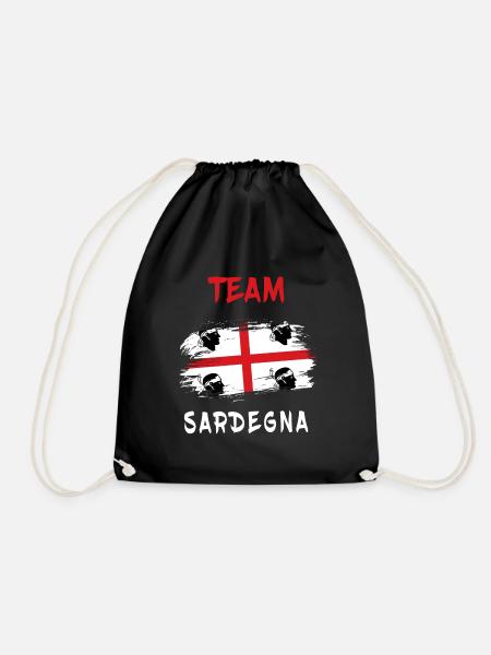 Team Sardinien Design - Turnbeutel - Schwarz