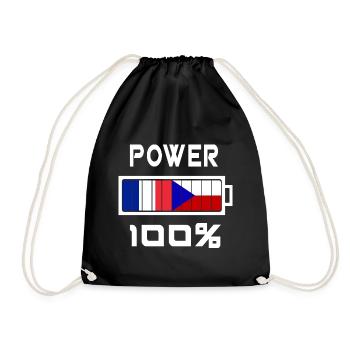 La République tchèque et la France Power 100 % - Sac de sport léger - noir - Devant