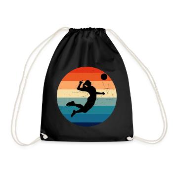 Joueuse de volleyball féminin Volleyball masculin - Sac de sport léger - noir - Devant