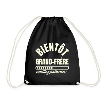 Bientôt Grand Frère - Sac de sport léger - noir - Devant