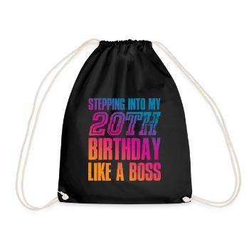 20e anniversaire 20 ans devis cadeau - Sac de sport léger - noir - Devant