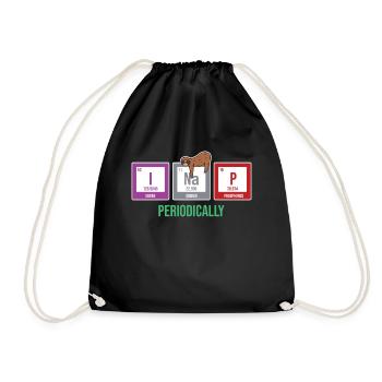 Sleeping Sloth Animal Statement Mammal - Drawstring Bag - black - Front
