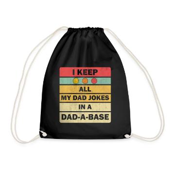 Dad Jokes: I Keep All My Dad Jokes In A Dad-a-base - Sac de sport léger - noir - Devant