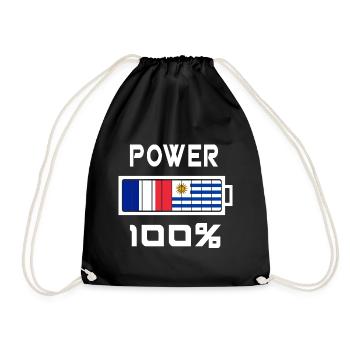 Uruguay et France Power 100 % - Sac de sport léger - noir - Devant