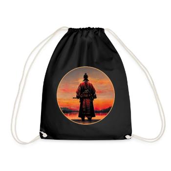 Samurai-Krieger - Turnbeutel - Schwarz - Vorne