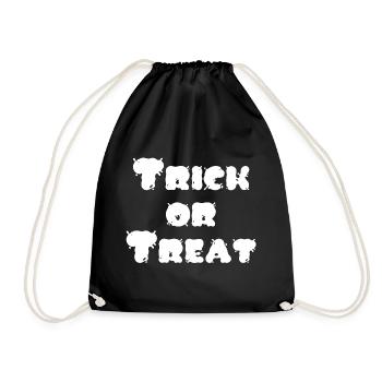 Sprüche, Gruselige Prints, Halloween Outfit - Turnbeutel - Schwarz - Vorne