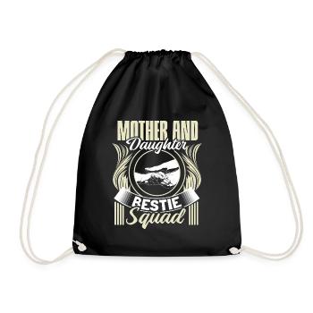 Idée cadeau pour les parents de la fête des enfants mère et fille - Sac de sport léger - noir - Devant