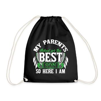 Bester Sohn Mutter Geschenk - Turnbeutel - Schwarz - Vorne