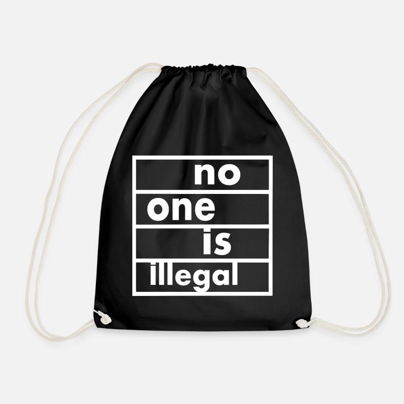 No one is illegal - Turnbeutel - Schwarz