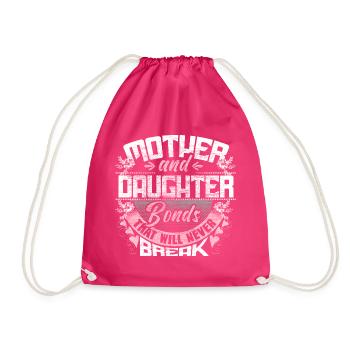 Mutter Tochter Eltern - Turnbeutel - Fuchsia - Vorne