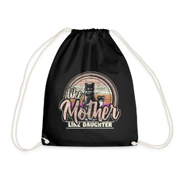 Mother and daughter Best Friends Parents Gift - Drawstring Bag - black - Front