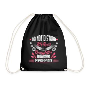 Mother and daughter Children's Day Mother Love - Drawstring Bag - black - Front
