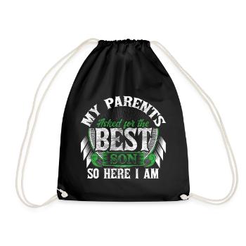 Best son sons - Drawstring Bag - black - Front