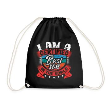 Idée de cadeau d’anniversaire du meilleur fils papa - Sac de sport léger - noir - Devant