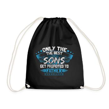 Best Son Young Gift Idea - Drawstring Bag - black - Front