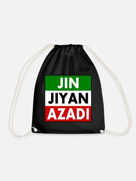 jin jiyan azadi - Turnbeutel - Schwarz