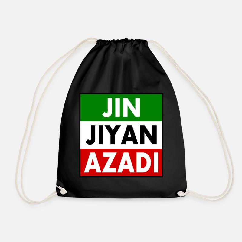 jin jiyan azadi - Turnbeutel - Schwarz