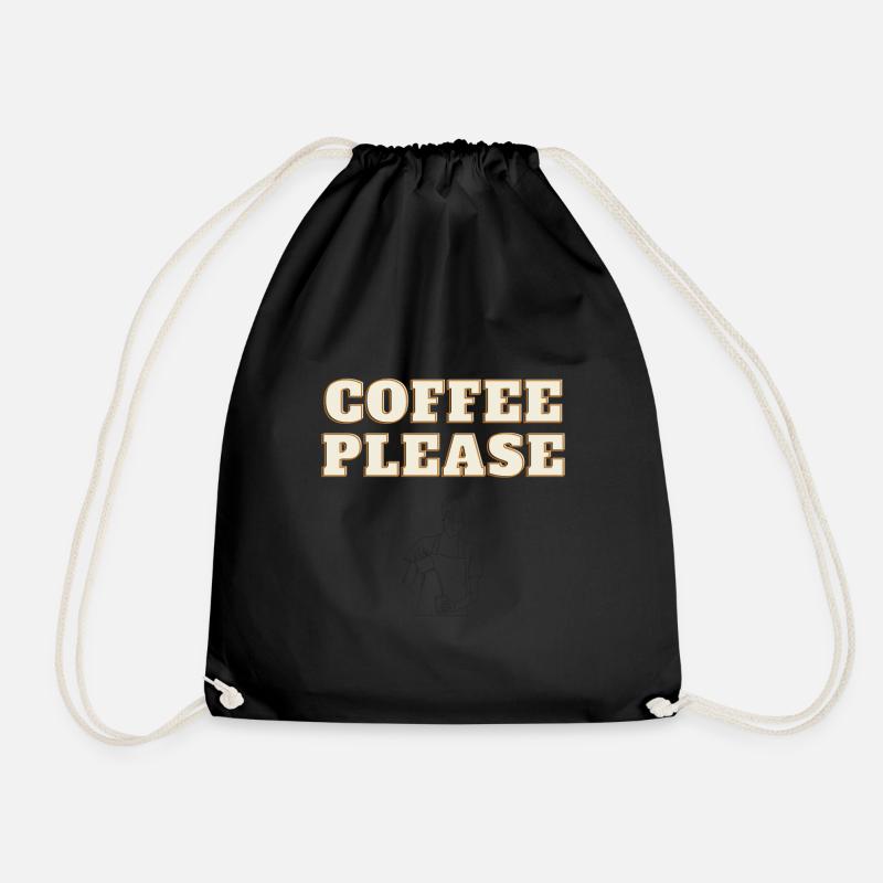 COFFEE PLEASE - Turnbeutel - Schwarz