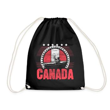 Kanada Geburtsland Geschenk - Turnbeutel - Schwarz - Vorne